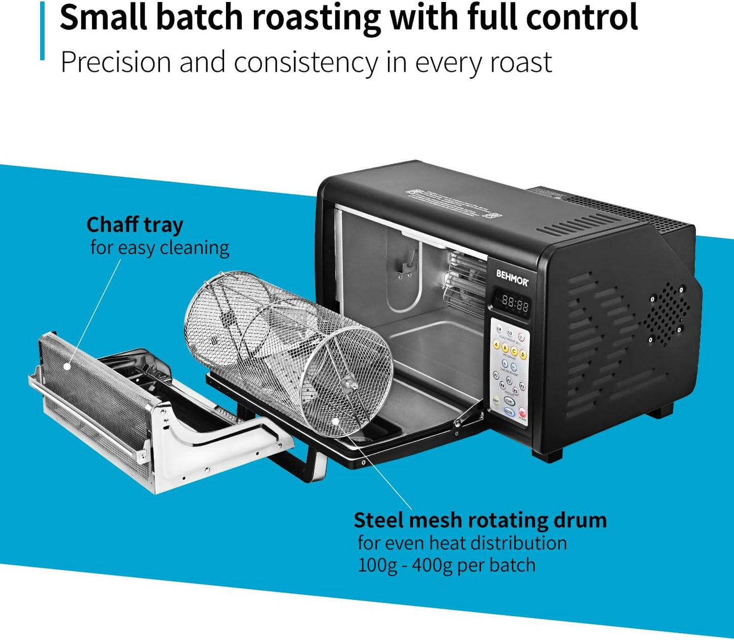 Behmor 2020SR - torréfacteur à tambour jusqu'à 450g